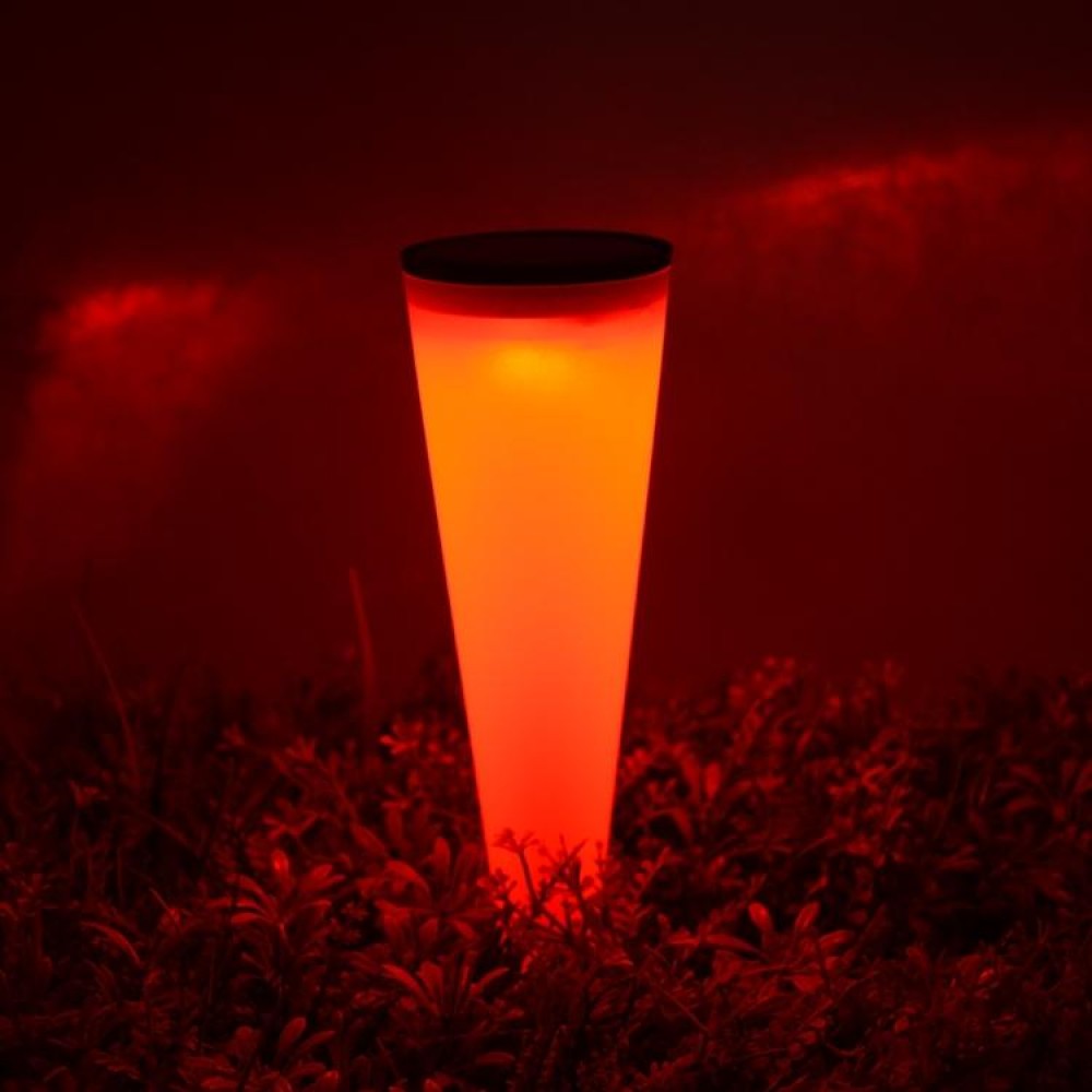 N231 Circular Cone Solar Wall Lamp Outdoor Garden Landscape Light, Style: Colorful Light