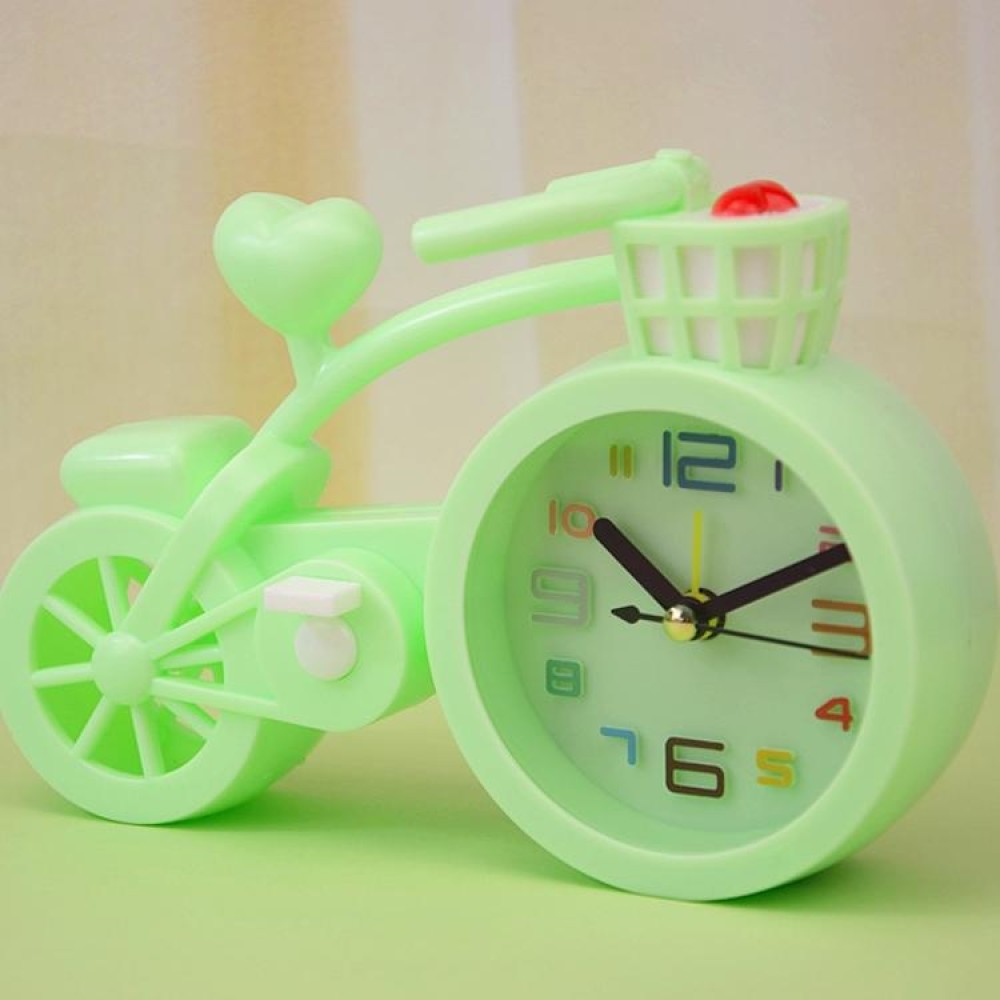 Bicycle-shaped Desktop Alarm Clock Student Gifts(Grass Green)