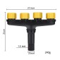 DKSSQ Gardening Watering Sprinkler Nozzle, Specification: 4 Head With 1.5 inch Interface