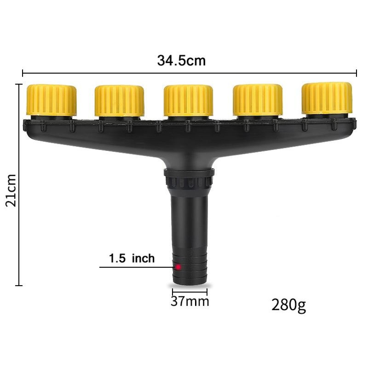 DKSSQ Gardening Watering Sprinkler Nozzle, Specification: 5 Head with 1.5 inch Interface
