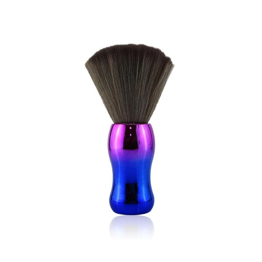 Electroplating Broken Hair Brush Haircut Neck Cleaning Brush( Round Handle Gradient Yellow Purple)