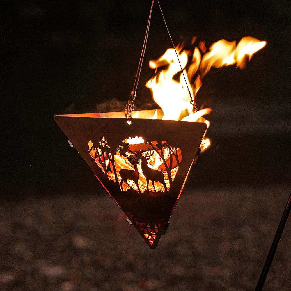 Outdoor Stainless Steel Triangle Barbecue Bonfire Stove Hanger