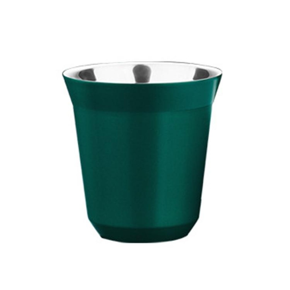 304 Stainless Steel Coffee Capsule Cup Double Insulation Coffee Cup, Style: Large Green