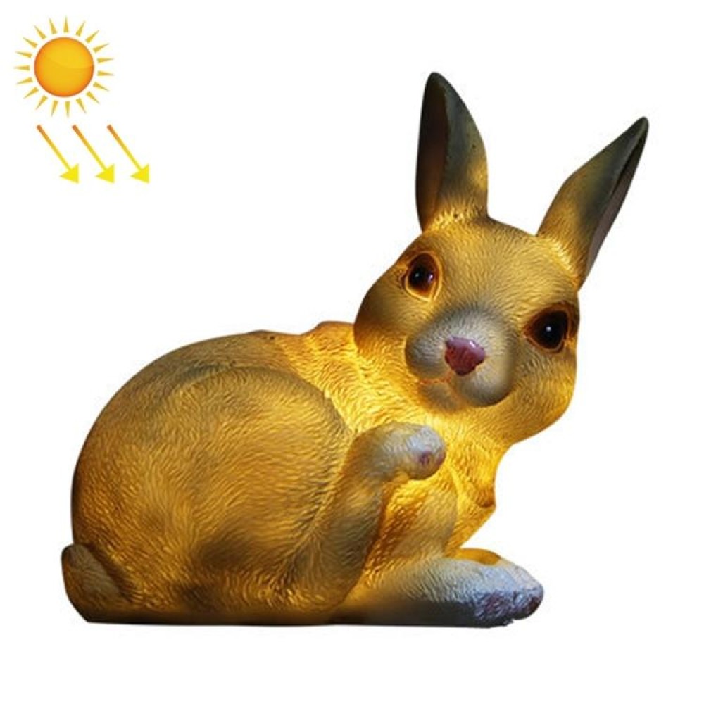 HSR001 Outdoor Solar Animal Resin Lawn Light(Bunny)