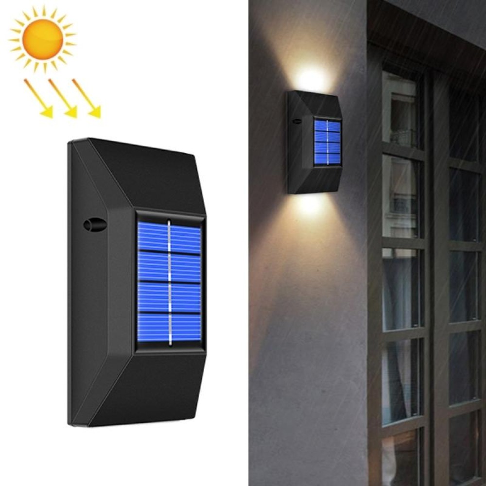 Outdoor Decorative Waterproof Solar Wall Light, Spec: 4 LEDs Warm Light