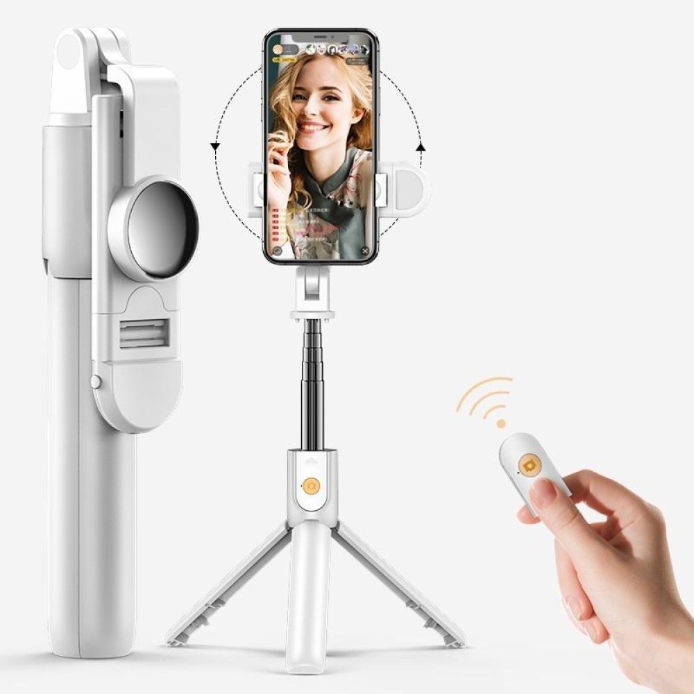 Mobile Phone Bluetooth Selfie Stick Live Bracket, Specification: K10S (With Fill Light White)