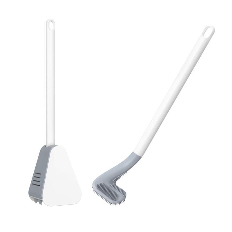 Golf Toilet Brush With Self-Opening And Closing Water-Proof Base(White)