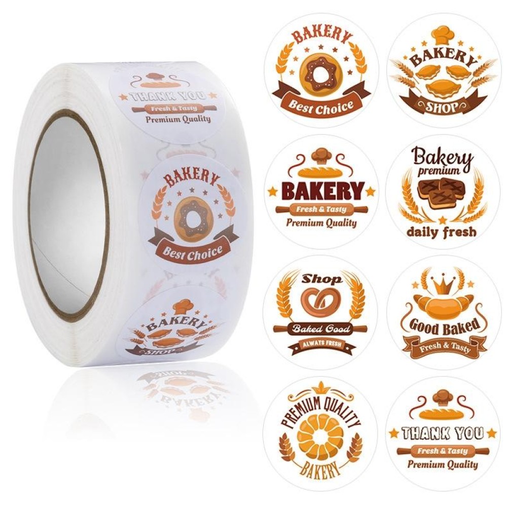 Bakery Cake Shop Cartoon Cute Sticker Decorative Sealing Sticker, Size: 2.5cm / 1 Inch(HA015)