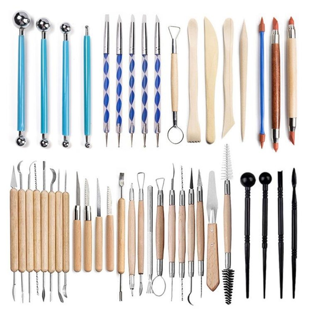 43 In 1 Clay Tool Combination Set with Storage Bag