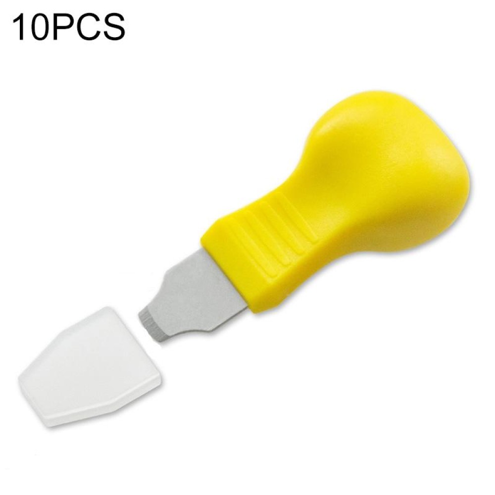 10 PCS Watch Rear Cover Tapping Knife Watch Opener, Style: Yellow Wide Mouth
