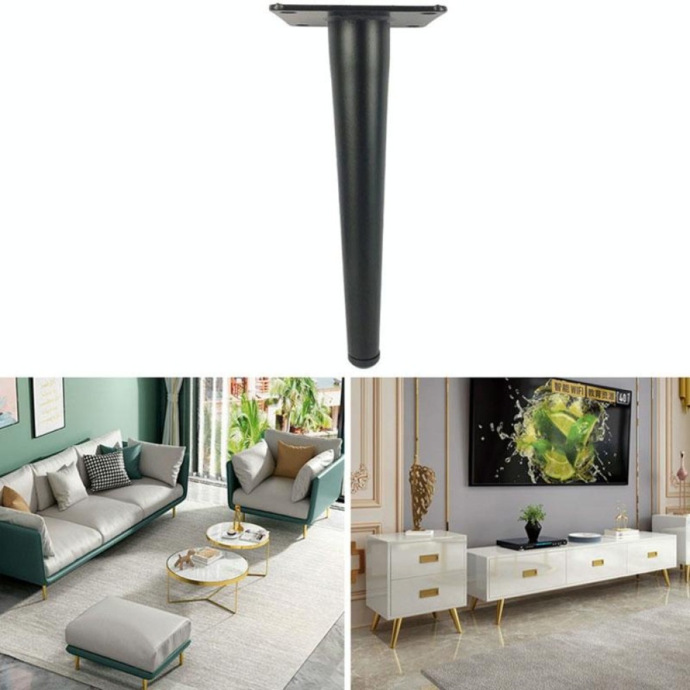LH-ZT-0001 Cone Round Tube Furniture Support Legs, Style: Straight Cone Height 45cm(Matte Black)