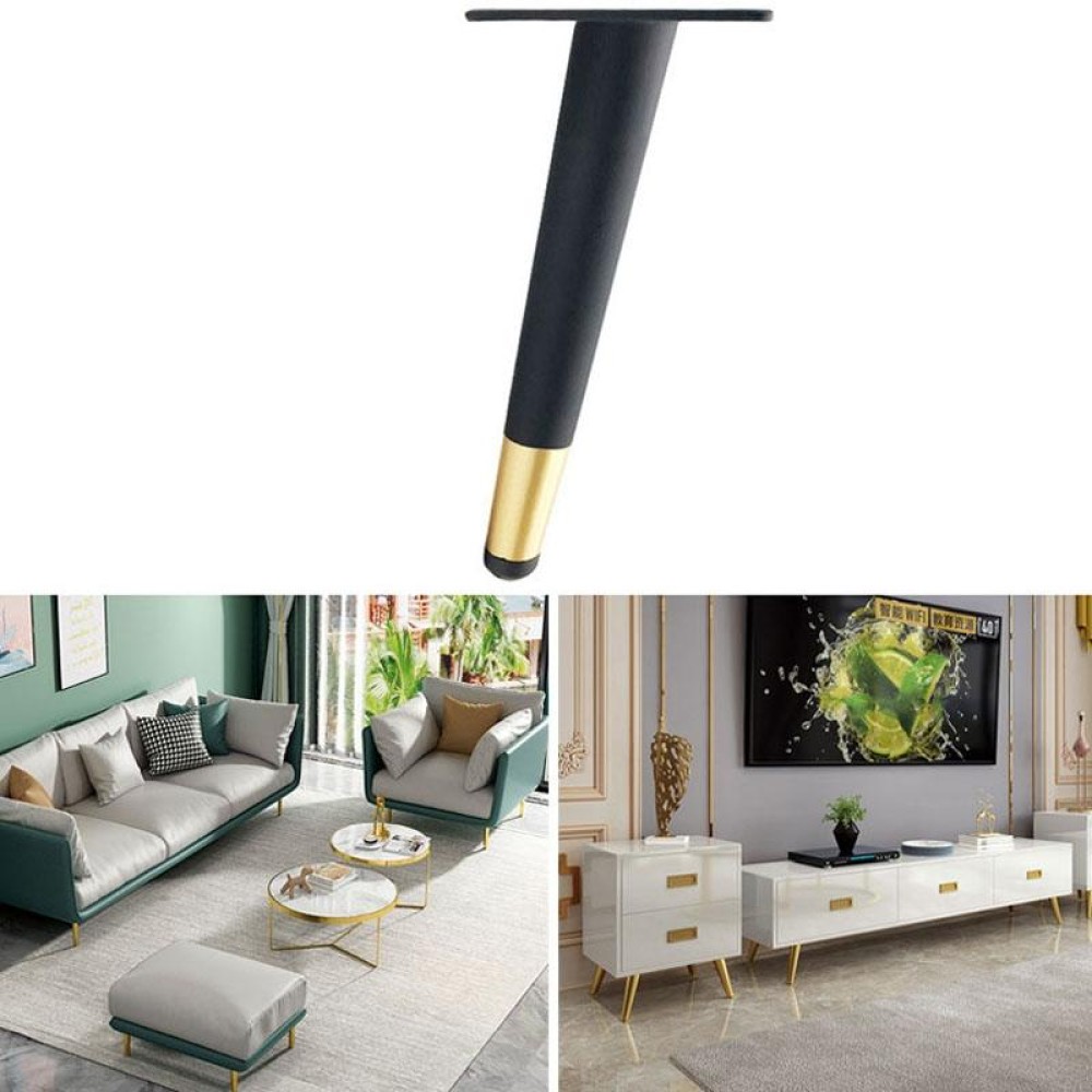 LH-ZT-0001 Cone Round Tube Furniture Support Legs, Style: Oblique Cone Height 10cm(Black Gold)