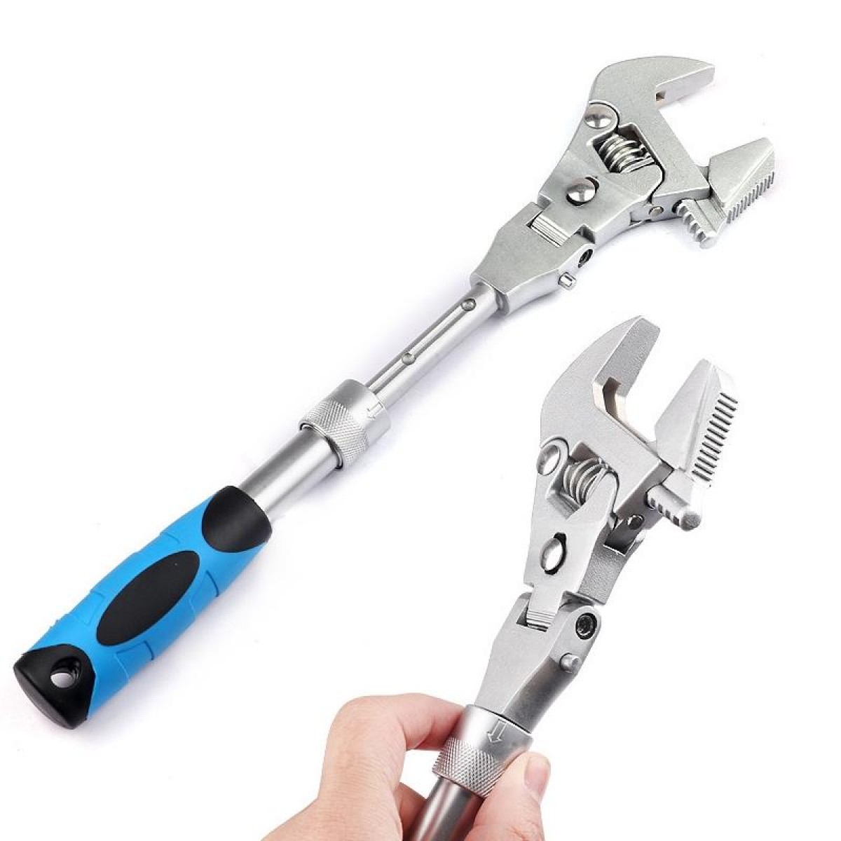10 Inch Multifunctional Folding Shaking Head Ratchet Wrench Bathroom Wrench(2045)