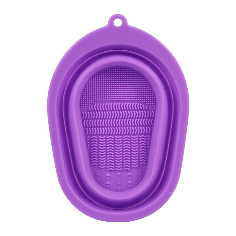 Silicone Makeup Brush Puff Cleaning Pad(Purple)