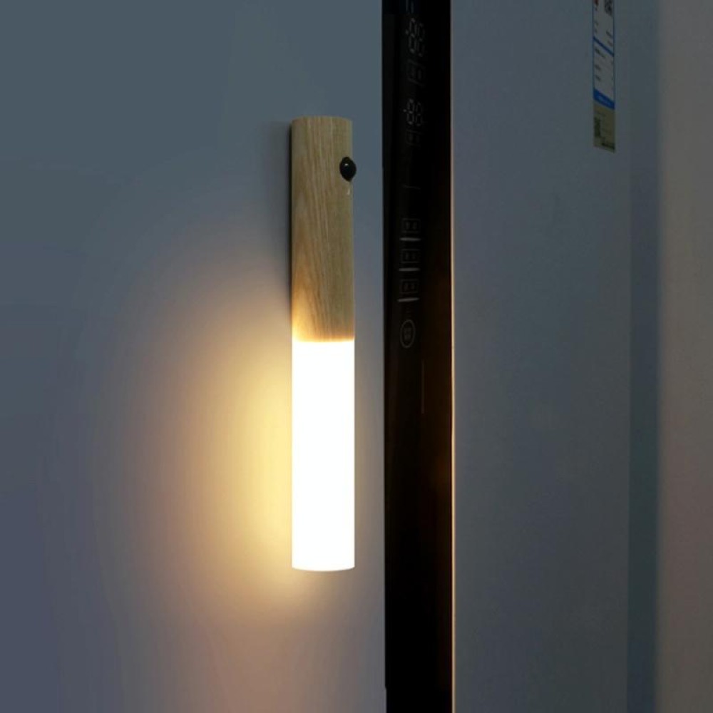 Home Intelligent Corridor Human Body Induction LED Night Light(White Wax Wood Color)