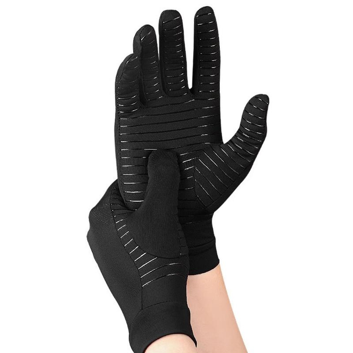 Copper Fiber Pressure Sports Fitness Anti-Slip Gloves, Size: M
