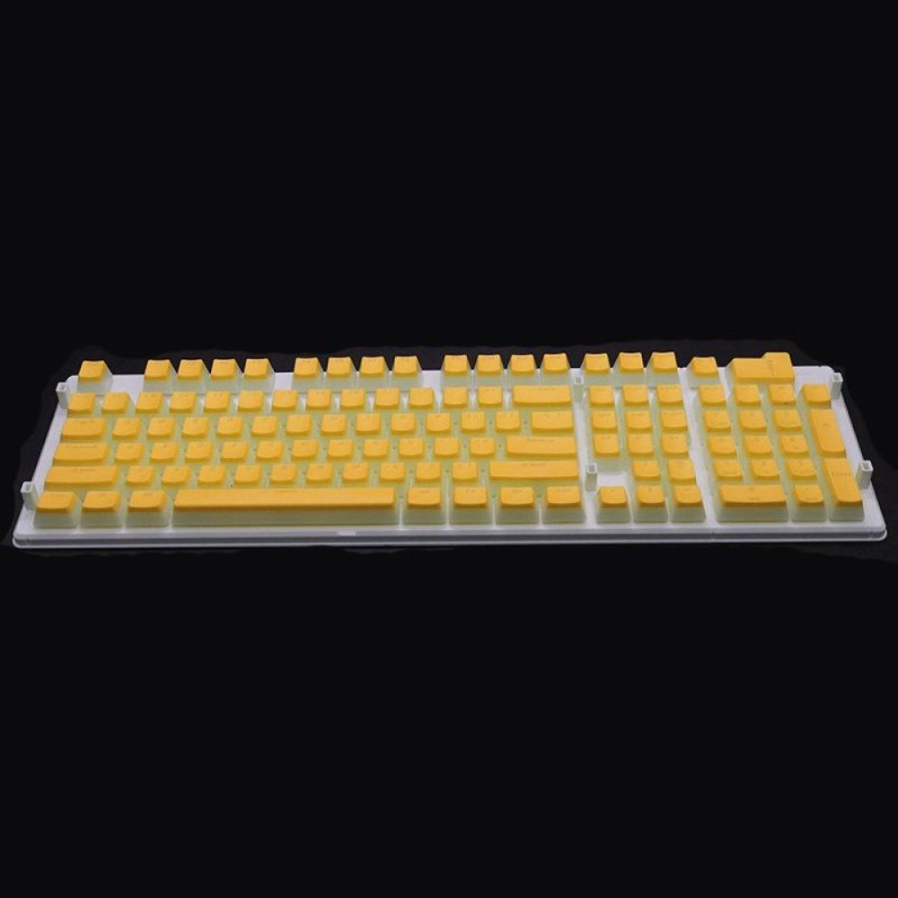 Pudding Double-layer Two-color 108-key Mechanical Translucent Keycap(Lemon Yellow)