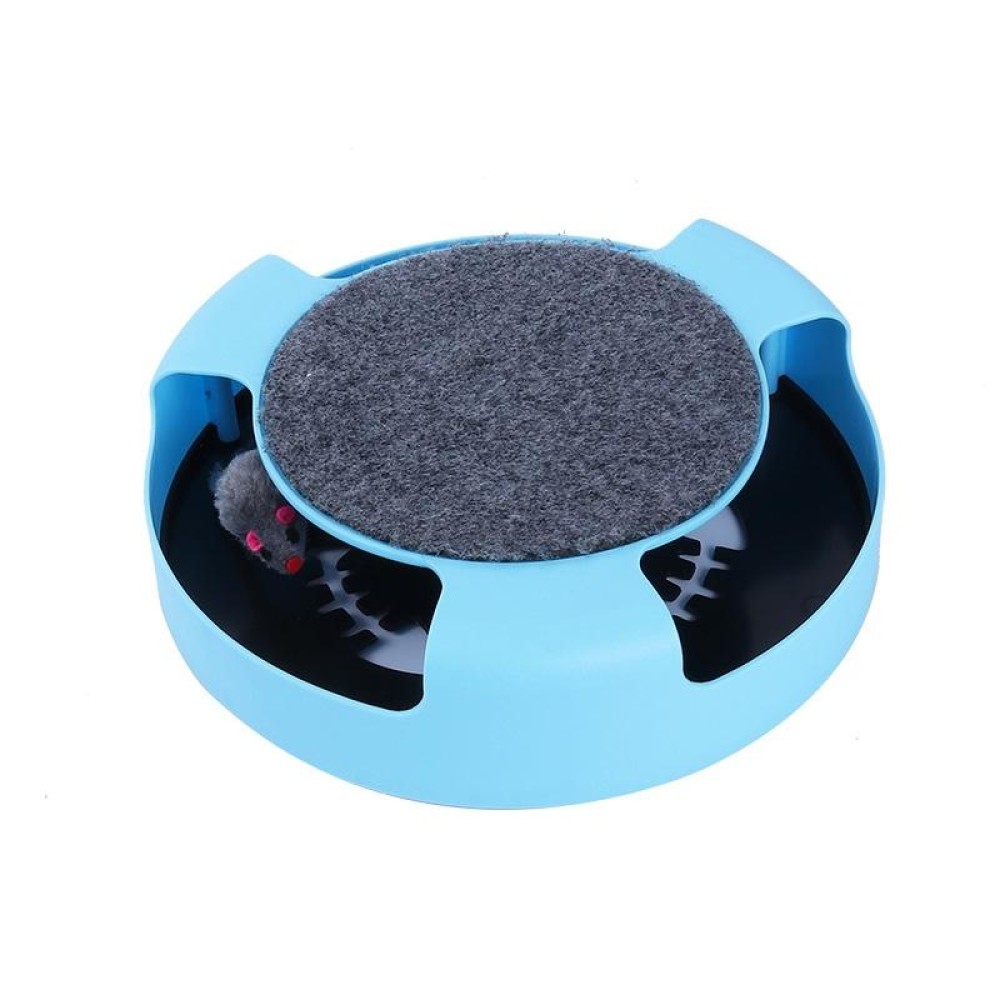 C-034 Spinning Cat Turntable Puzzle Play Board(Blue)