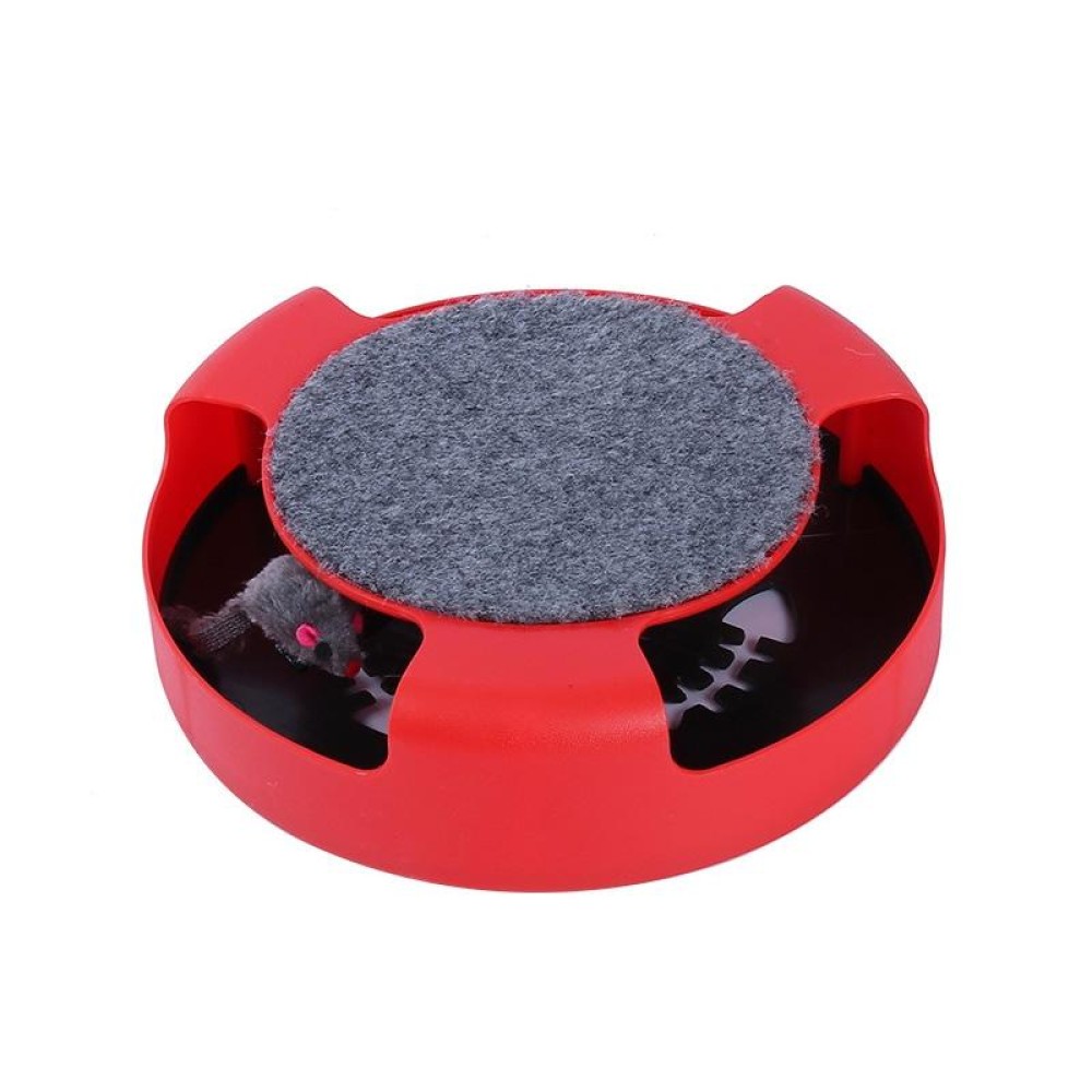 C-034 Spinning Cat Turntable Puzzle Play Board(Red)