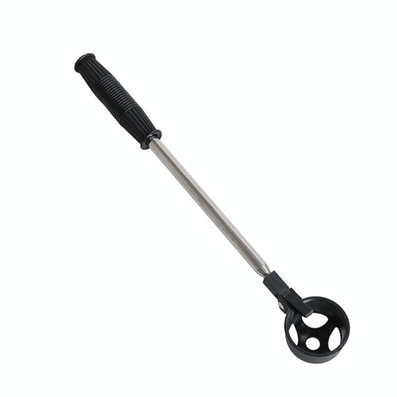 Golf 8 Sections Foldable Antenna Rod Stainless Steel Ball Picker(Black)