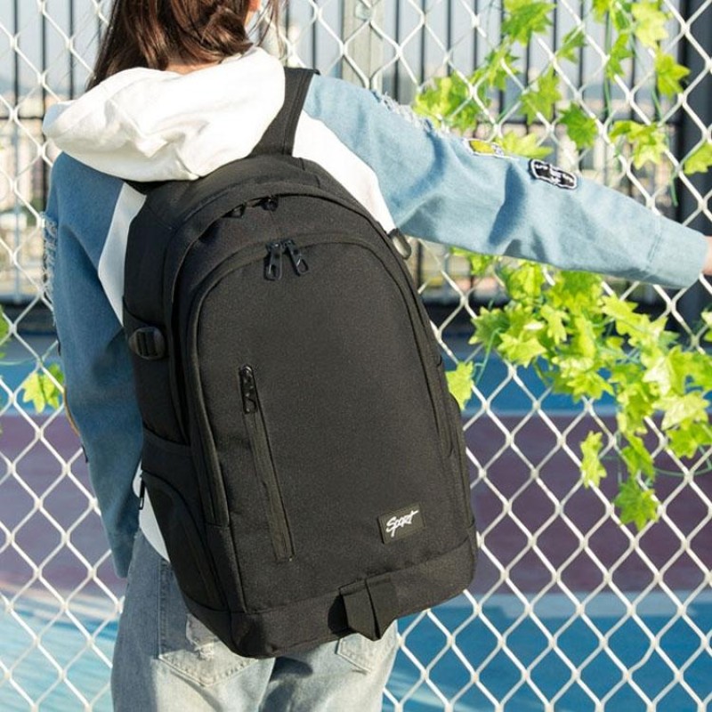 1107 Student Bag Leisure Backpack(Black)