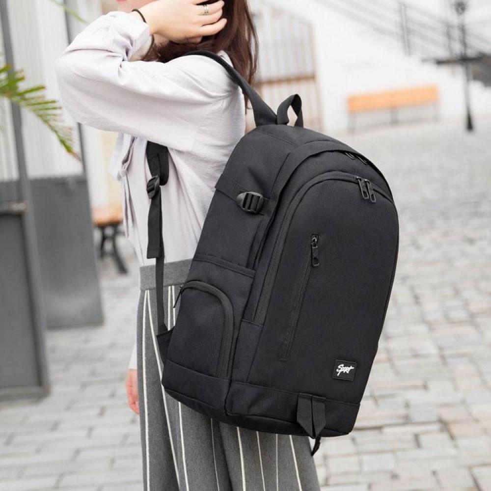 1107 Student Bag Leisure Backpack(Black)