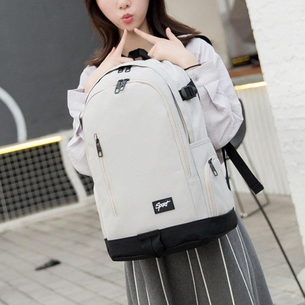 1107 Student Bag Leisure Backpack(Gray)