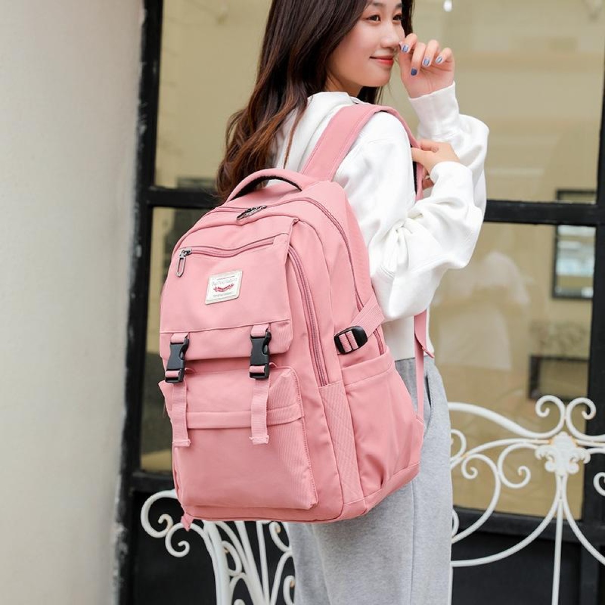 Big Capacity Men and Women Simple Bag(660 Pink)