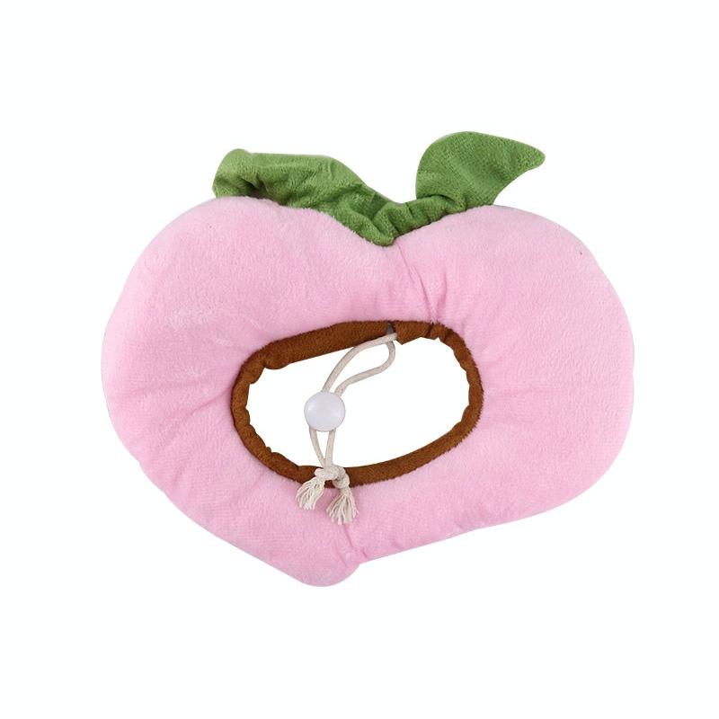 Pet Anti-bite Anti-Lick Ring Soft Cotton Cat Head Cover(Peach)