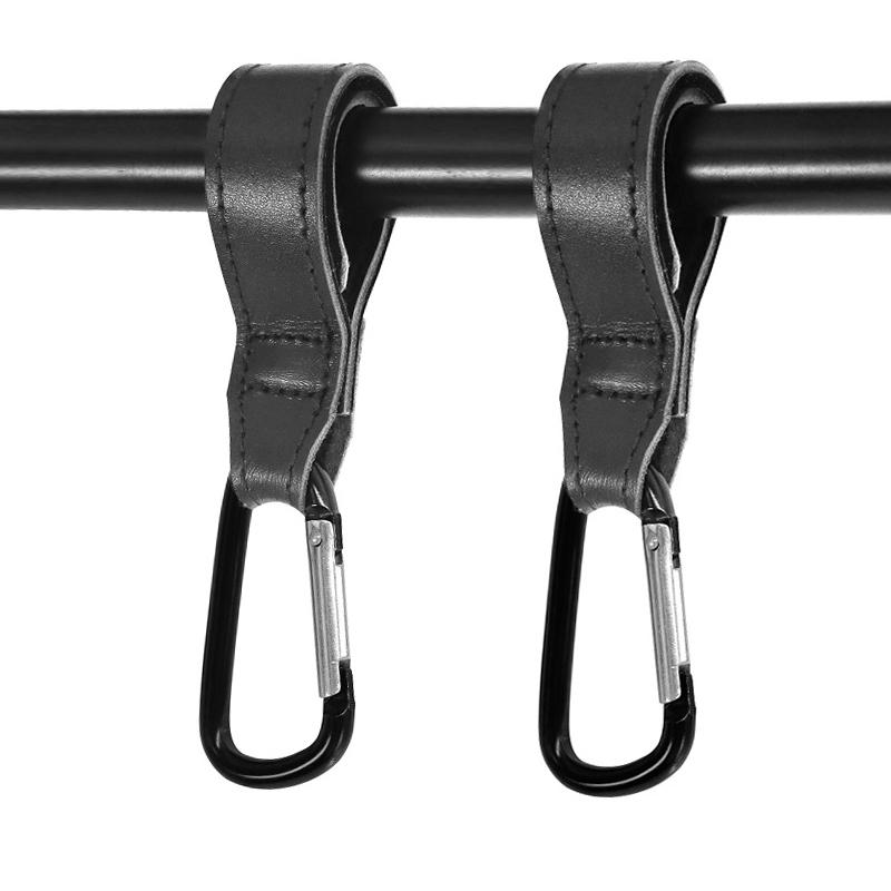 2 PCS Baby Stroller Convenient Carabiner Hook(Black)