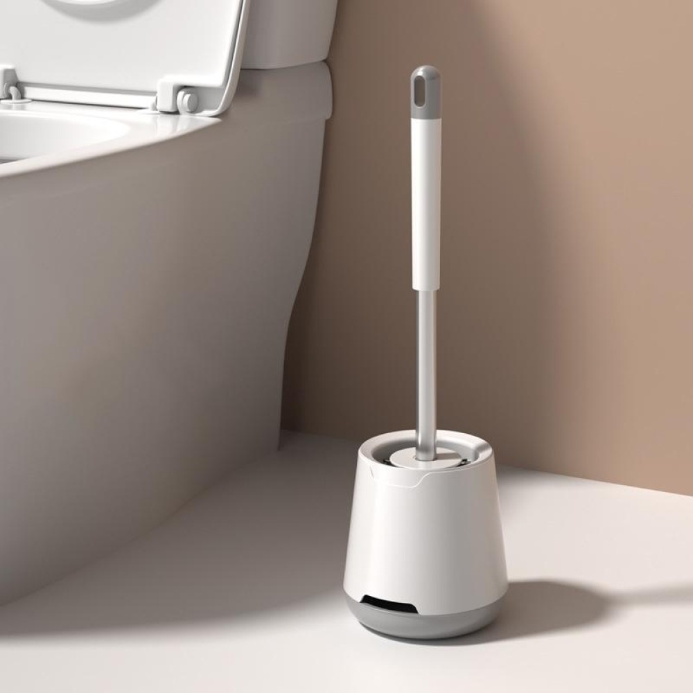 TPR Soft Glue Long-handle Toilet Brush with Base, Spec: Floor Type