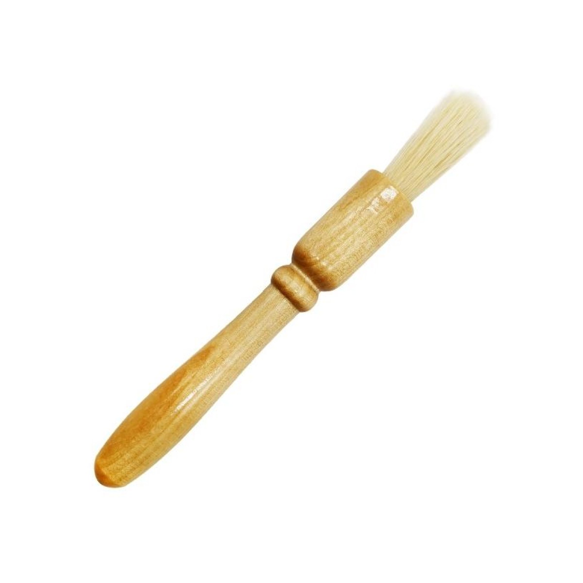 Wooden Handle Coffee Grinding Brush Barbecue Brush Pig Bristle Cleaning Brush(White)