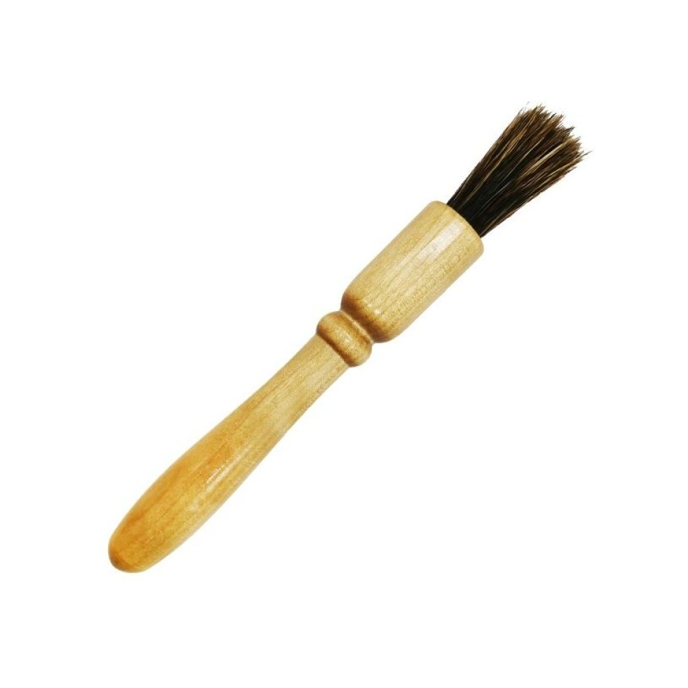 Wooden Handle Coffee Grinding Brush Barbecue Brush Pig Bristle Cleaning Brush(Floral)