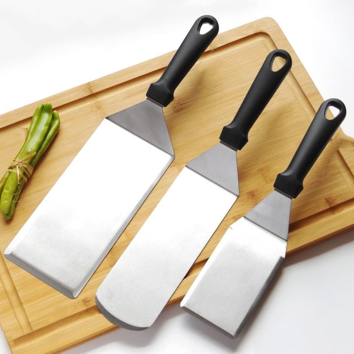 Stainless Steel Pizza Spatula Multi-function Pancake Spatula, Specification: 375mm (Square)