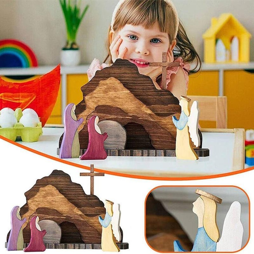 Easter Scene Wooden Decoration Party Decorations Kids Gift Toy