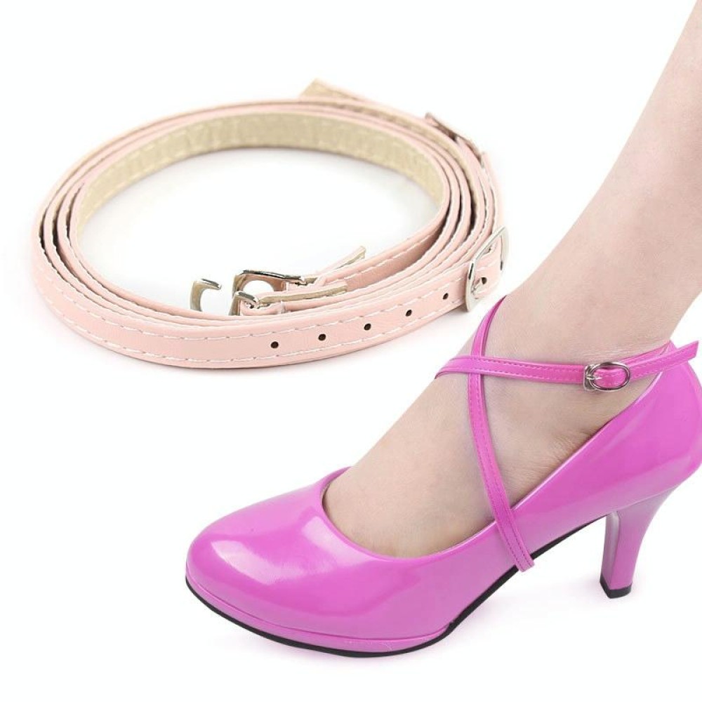 Cross Section High Heels Leather Shoes Anti-Heel Laces(Pink)