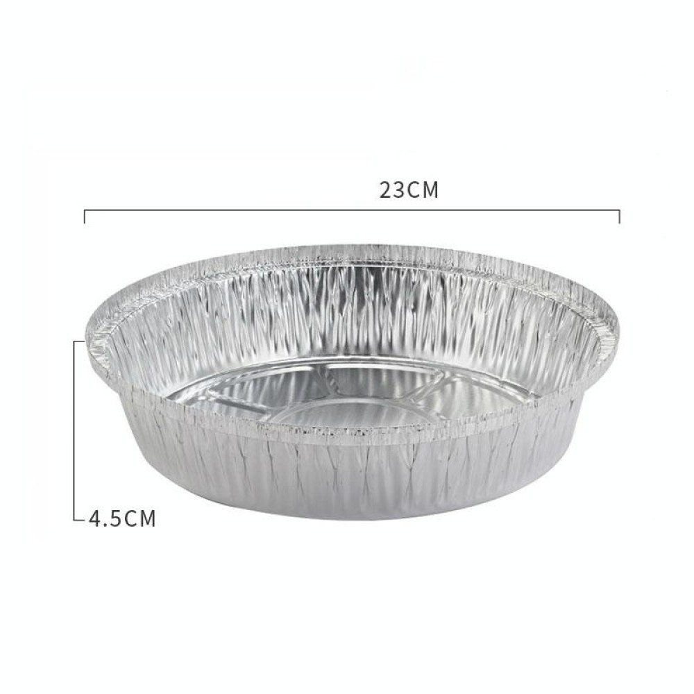 50 PCS / Set Thickened Circular Baking Tray Grilled Meat Paper, Specification: 9 inch(Silver White)