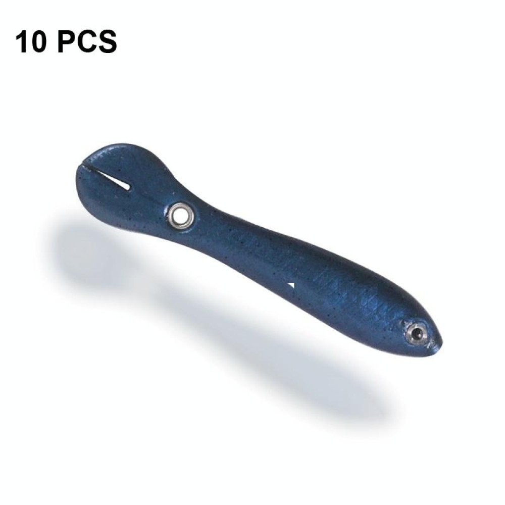 10 PCS Luya Bait Loach Bionic Bait Fishing Supplies, Specification: 6g / 10cm(Deep Blue)