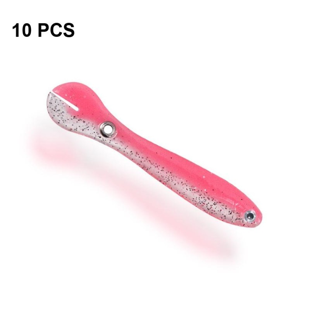 10 PCS Luya Bait Loach Bionic Bait Fishing Supplies, Specification: 6g / 10cm(Pink)