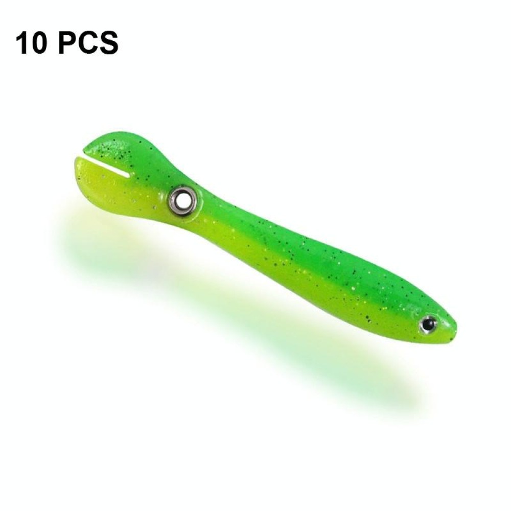 10 PCS Luya Bait Loach Bionic Bait Fishing Supplies, Specification: 6g / 10cm(Green)
