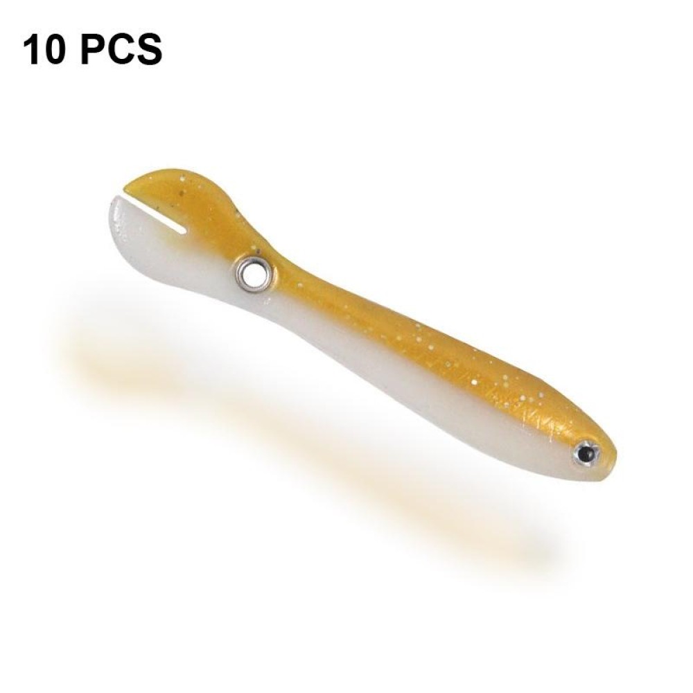 10 PCS Luya Bait Loach Bionic Bait Fishing Supplies, Specification: 6g / 10cm(Gold)