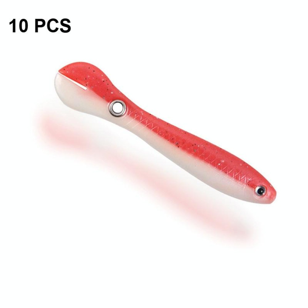 10 PCS Luya Bait Loach Bionic Bait Fishing Supplies, Specification: 6g / 10cm(Rose Red)