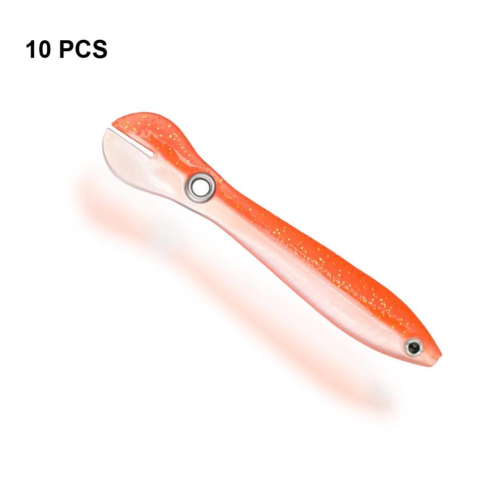 10 PCS Luya Bait Loach Bionic Bait Fishing Supplies, Specification: 6g / 10cm(Orange)