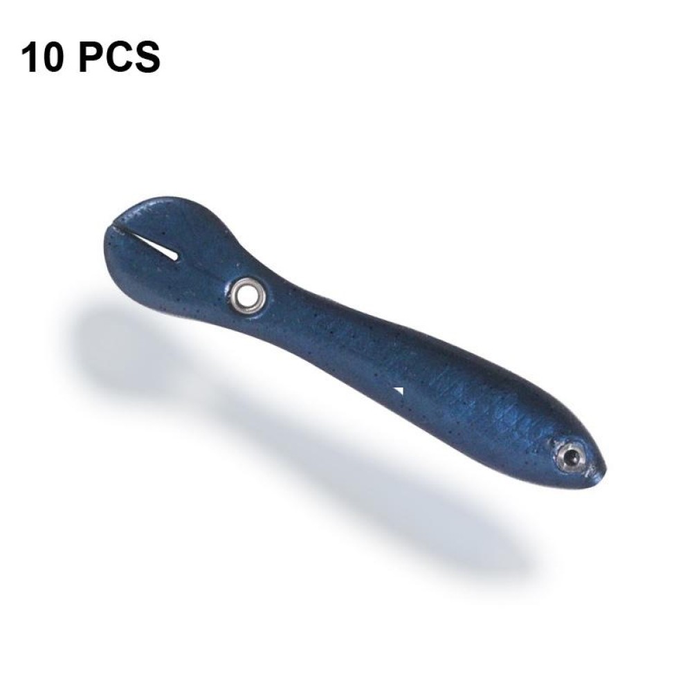 10 PCS Luya Bait Loach Bionic Bait Fishing Supplies, Specification: 2G / 6.7cm(Deep Blue)