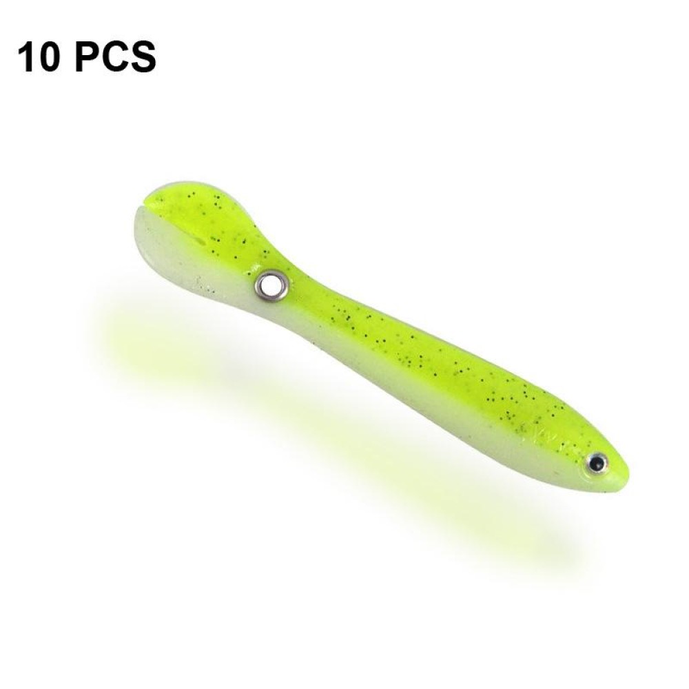 10 PCS Luya Bait Loach Bionic Bait Fishing Supplies, Specification: 2G / 6.7cm(Yellow)