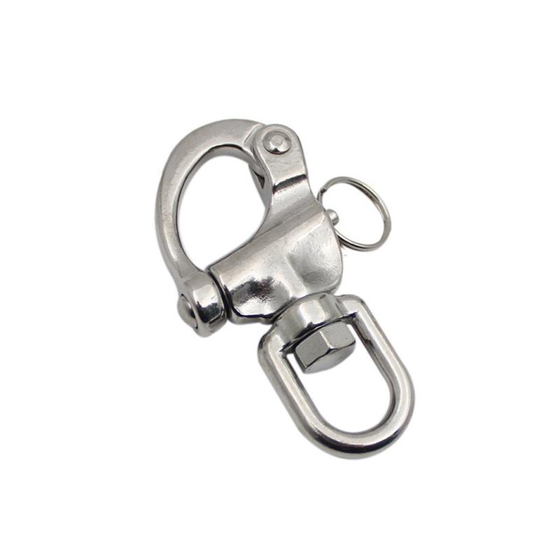 Yachting Sailing Stainless Steel Coil Type Rotary Spring Shackle, Specification: 70mm