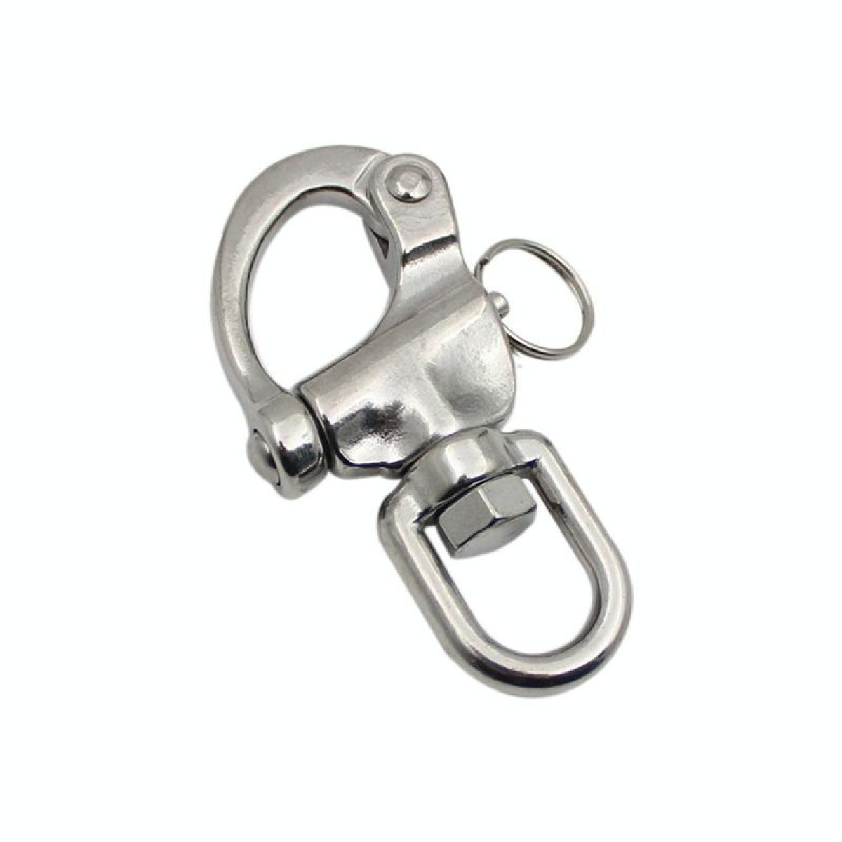 Yachting Sailing Stainless Steel Coil Type Rotary Spring Shackle, Specification: 87mm