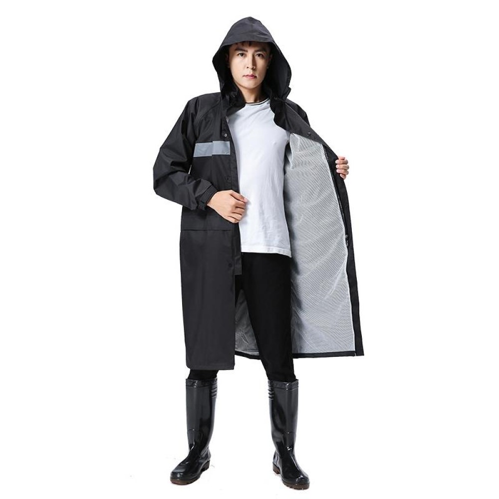 X18 Siamese Raincoat Outdoor Adult Reflective Riding Raincoat, Size: XXL(Black)