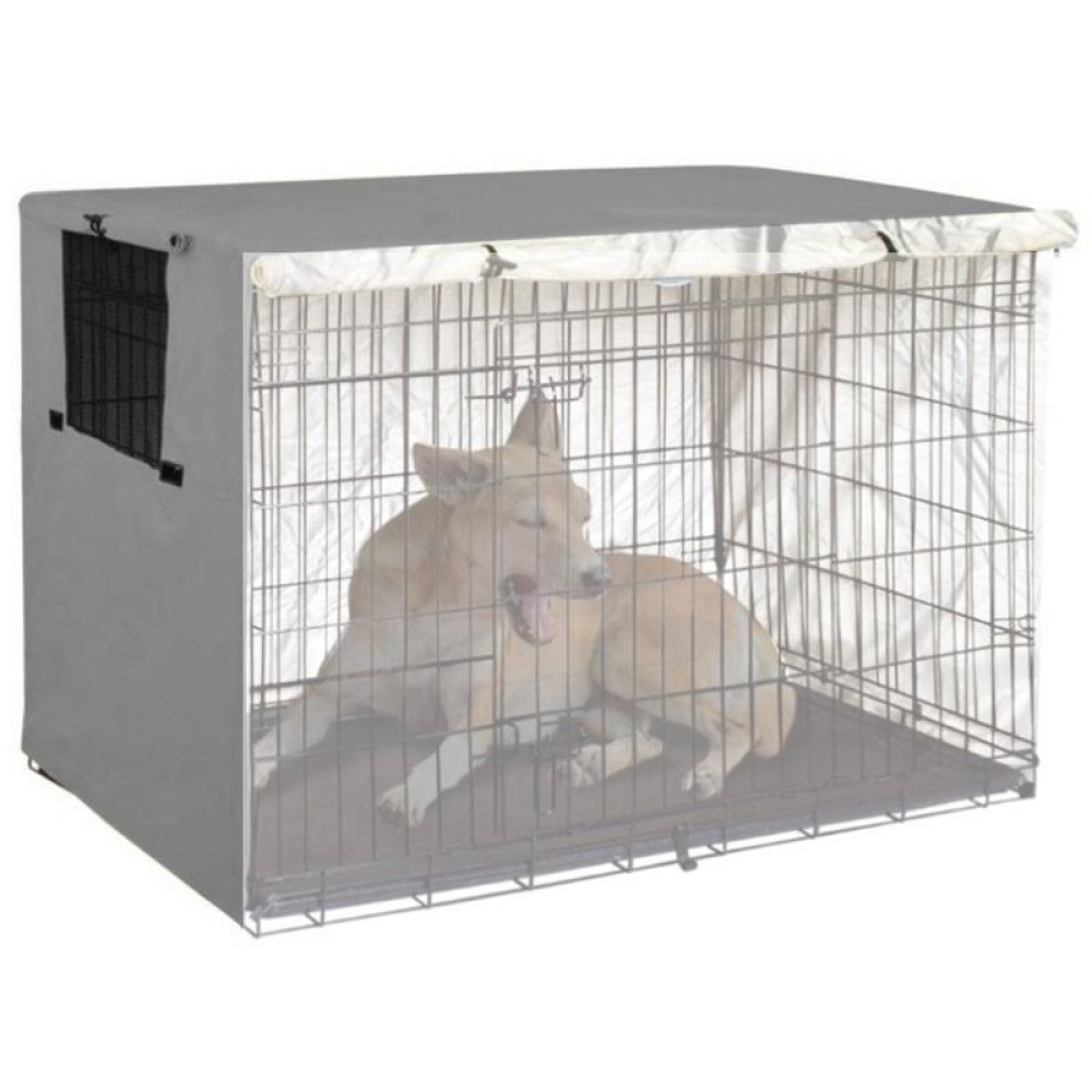 Oxford Cloth Pet Cage Cover Outdoor Furniture Dustproof Rainproof Sunscreen Cover, Size: 94x61x63.5cm(Grey)