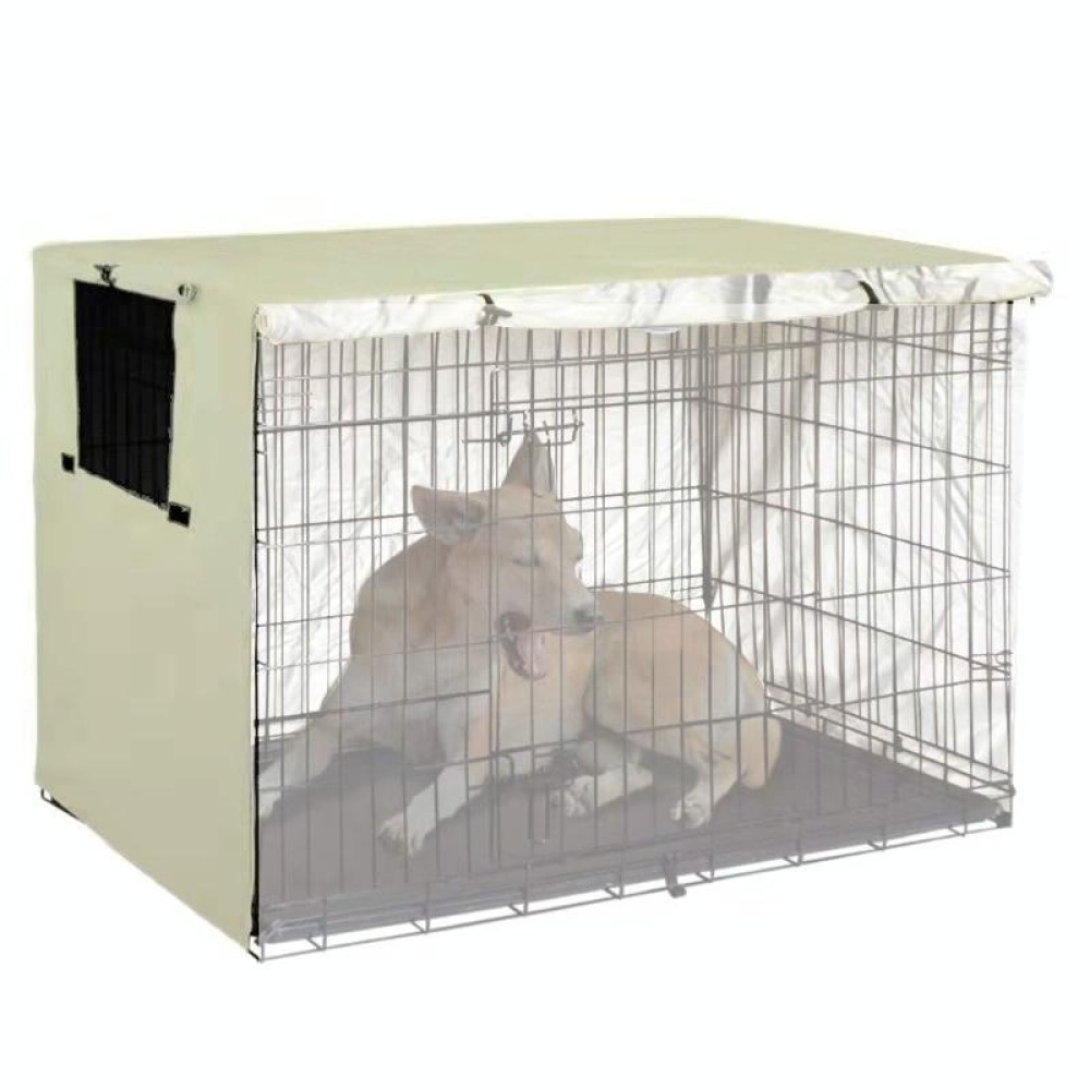 Oxford Cloth Pet Cage Cover Outdoor Furniture Dustproof Rainproof Sunscreen Cover, Size: 94x61x63.5cm(Beige)